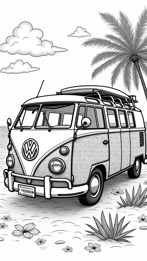 volkswagen bus coloring pages